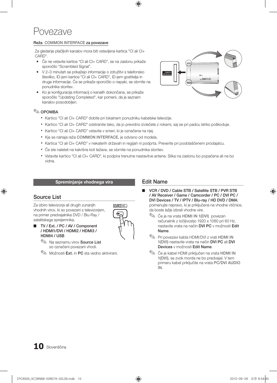 Povezave | Samsung PS50C6500TW User Manual | Page 396 / 499