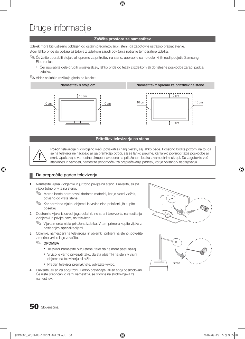 Druge informacije | Samsung PS50C6500TW User Manual | Page 436 / 499