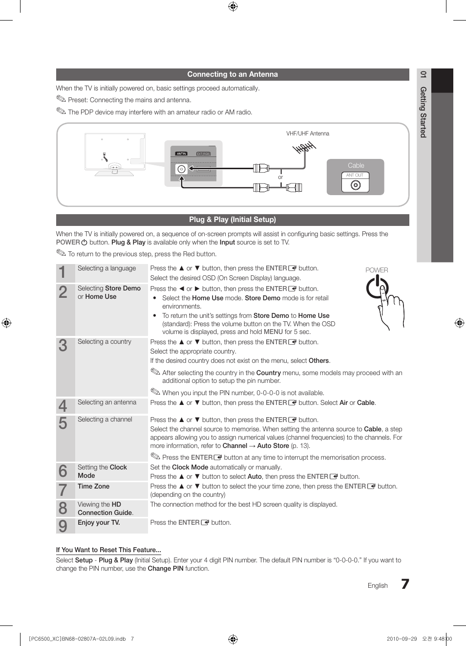 Samsung PS50C6500TW User Manual | Page 7 / 499