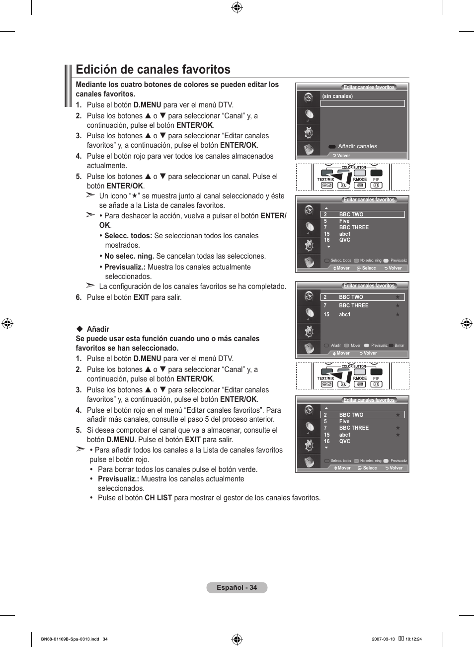 Edición de canales favoritos | Samsung LE40R87BD User Manual | Page 346 / 498