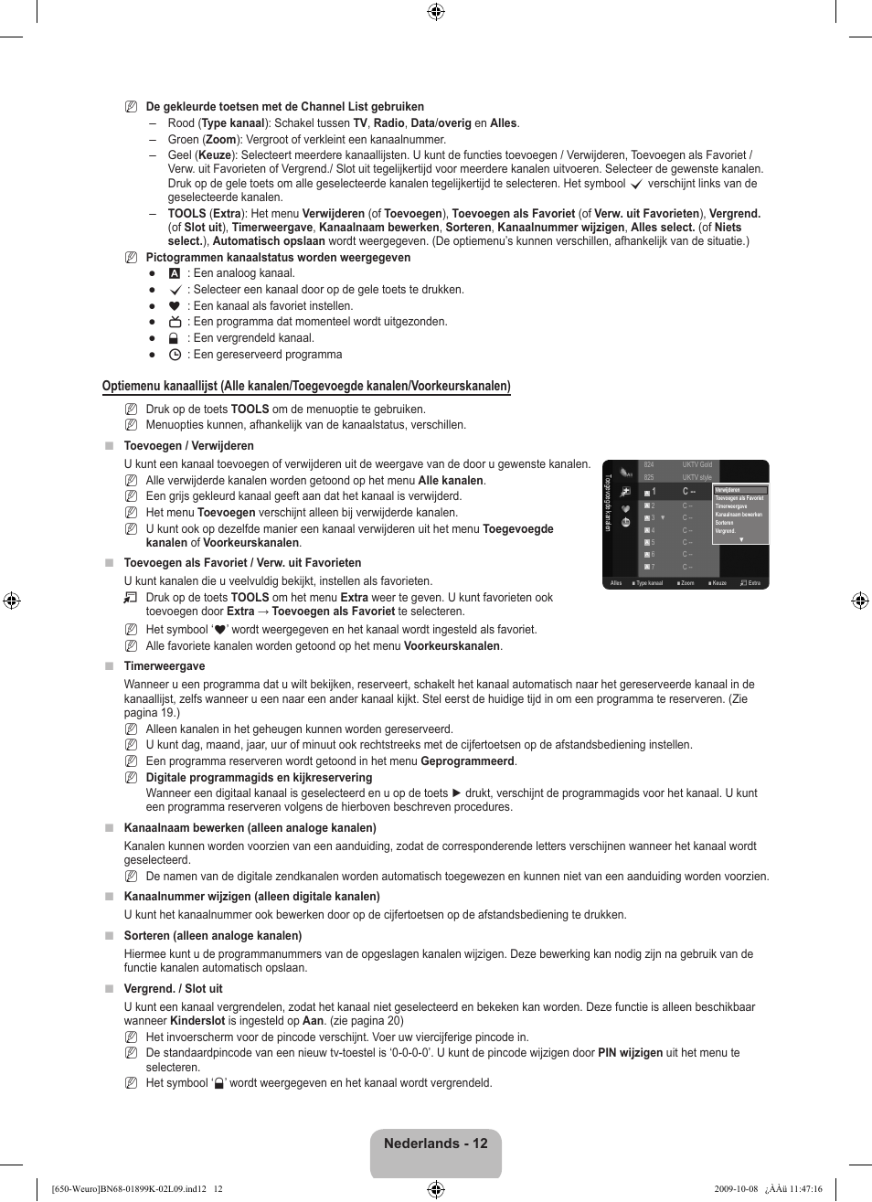 Nederlands - 2 | Samsung LE19B650T6W User Manual | Page 110 / 296