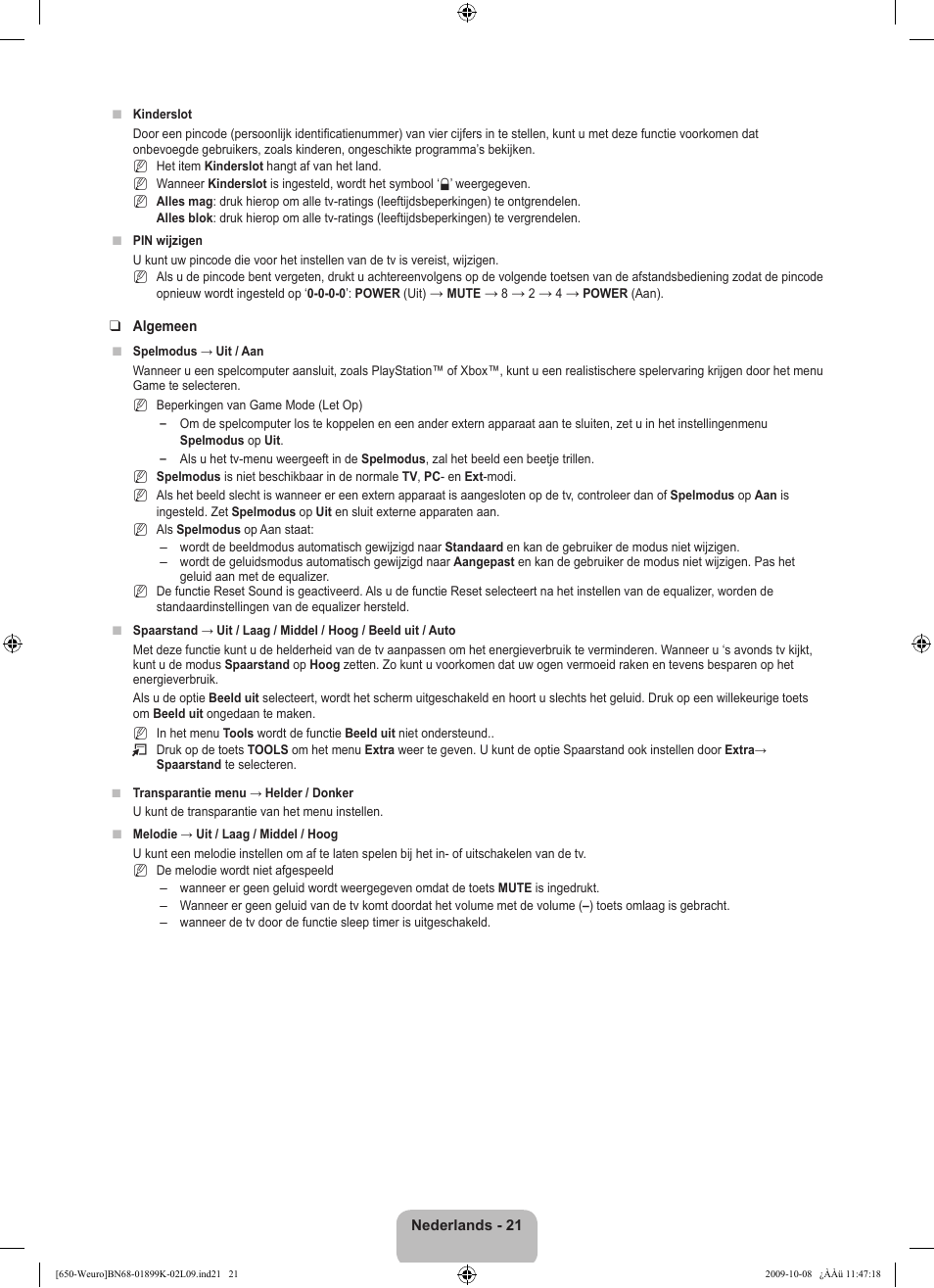 Samsung LE19B650T6W User Manual | Page 119 / 296