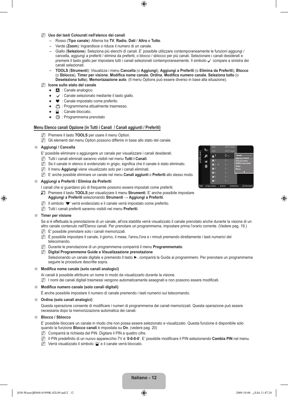 Italiano - 2 | Samsung LE19B650T6W User Manual | Page 142 / 296