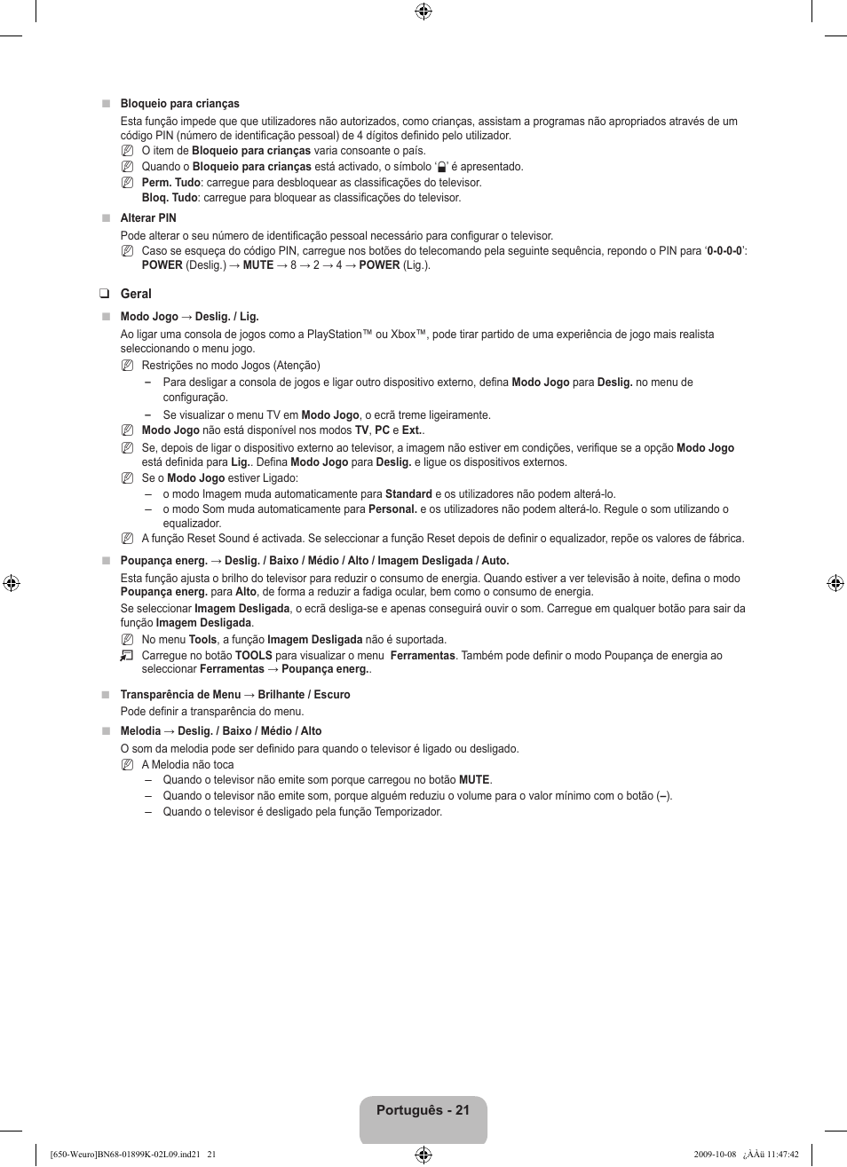 Samsung LE19B650T6W User Manual | Page 215 / 296