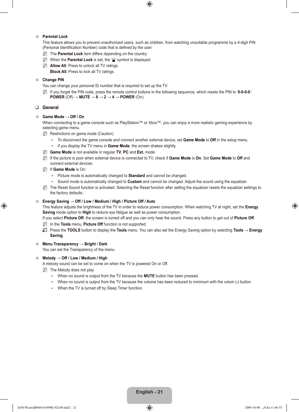 Samsung LE19B650T6W User Manual | Page 23 / 296