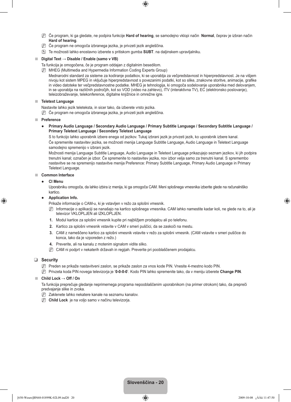 Samsung LE19B650T6W User Manual | Page 246 / 296