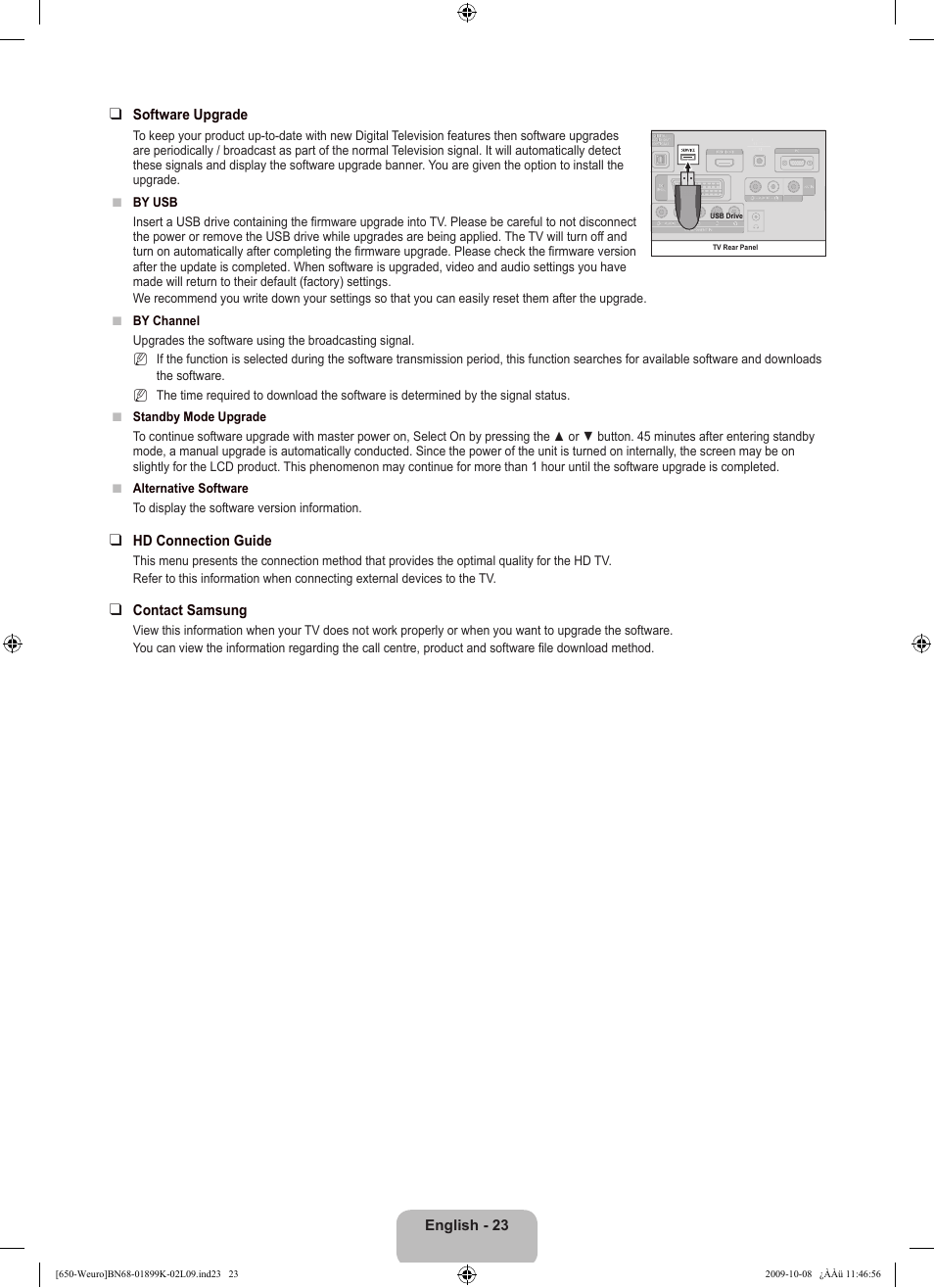 Samsung LE19B650T6W User Manual | Page 25 / 296