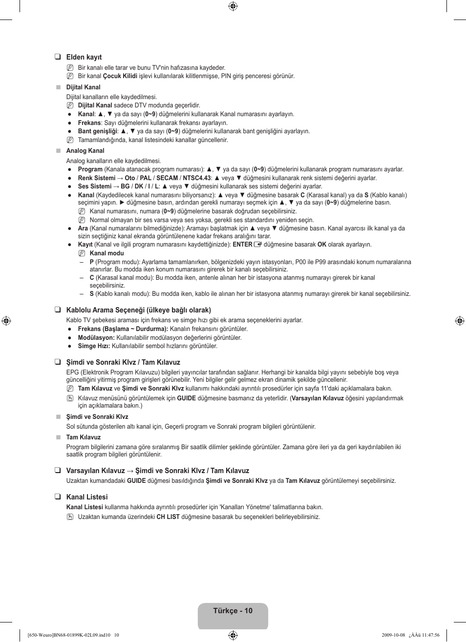 Samsung LE19B650T6W User Manual | Page 268 / 296