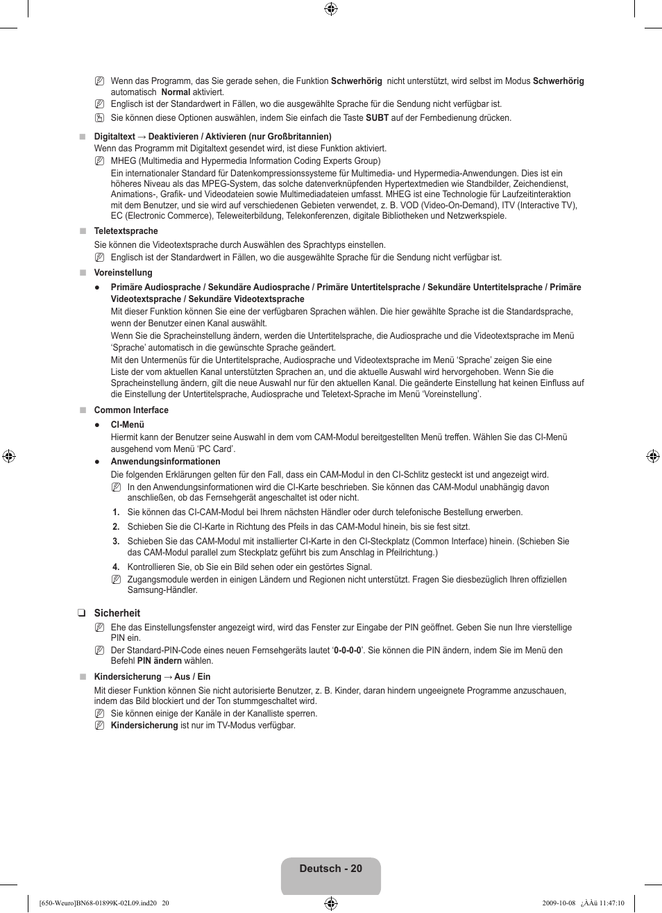 Samsung LE19B650T6W User Manual | Page 86 / 296