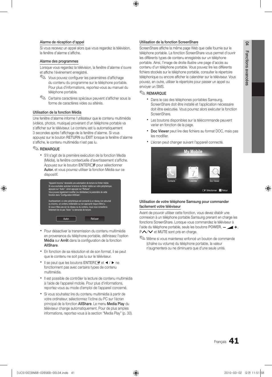 Samsung UE40C5100QW User Manual | Page 141 / 203