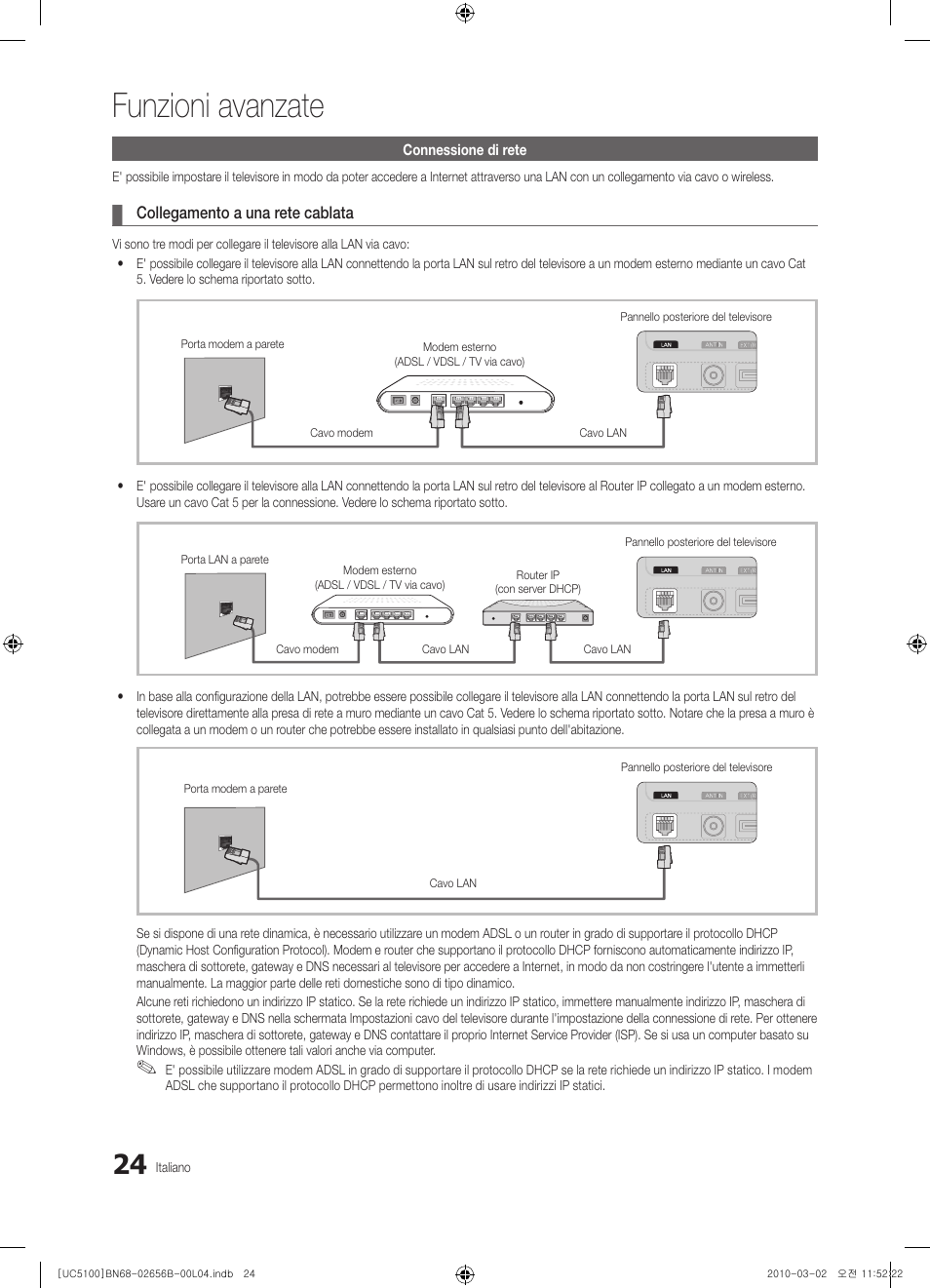 Funzioni avanzate | Samsung UE40C5100QW User Manual | Page 174 / 203