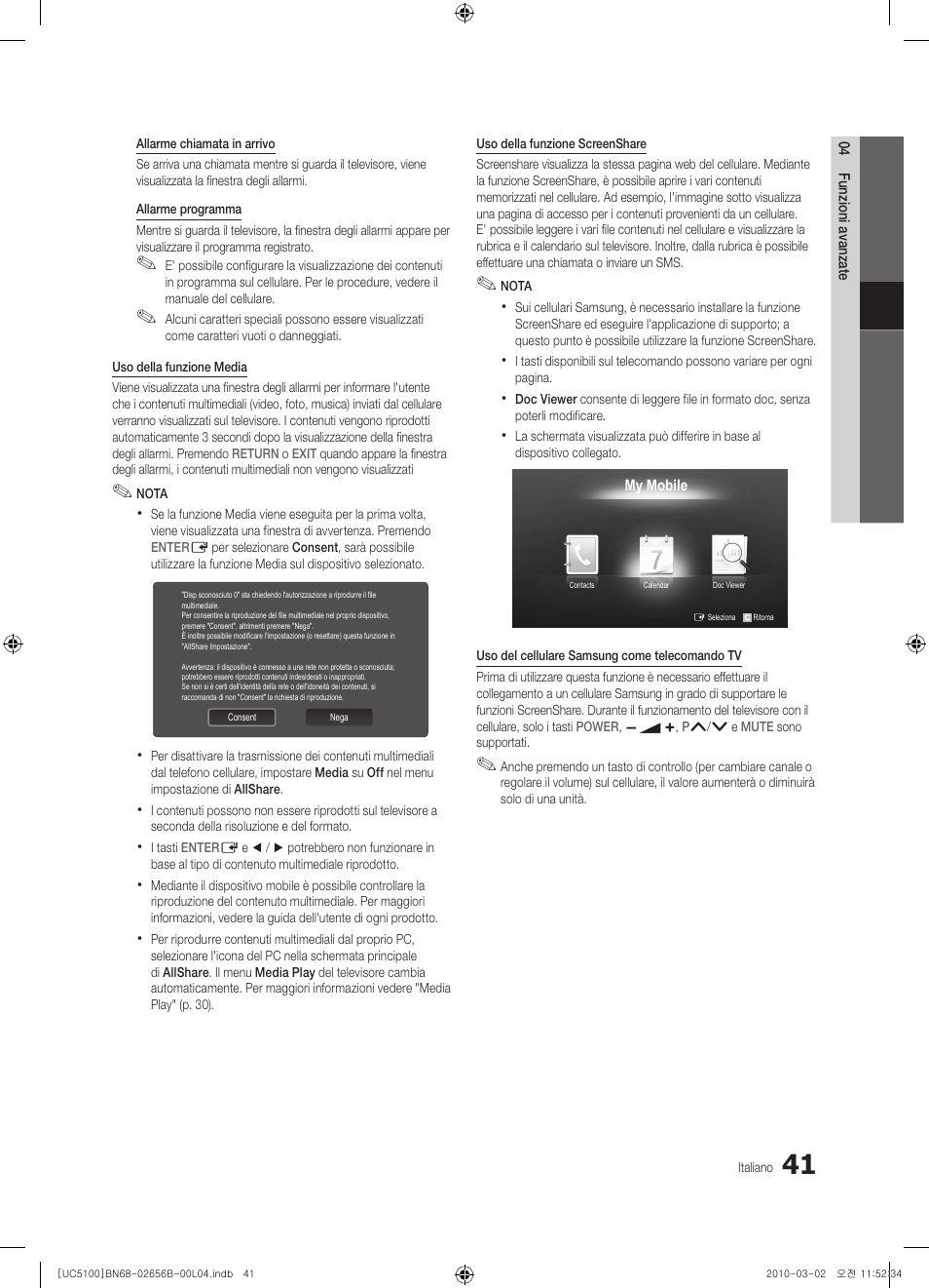 Samsung UE40C5100QW User Manual | Page 191 / 203