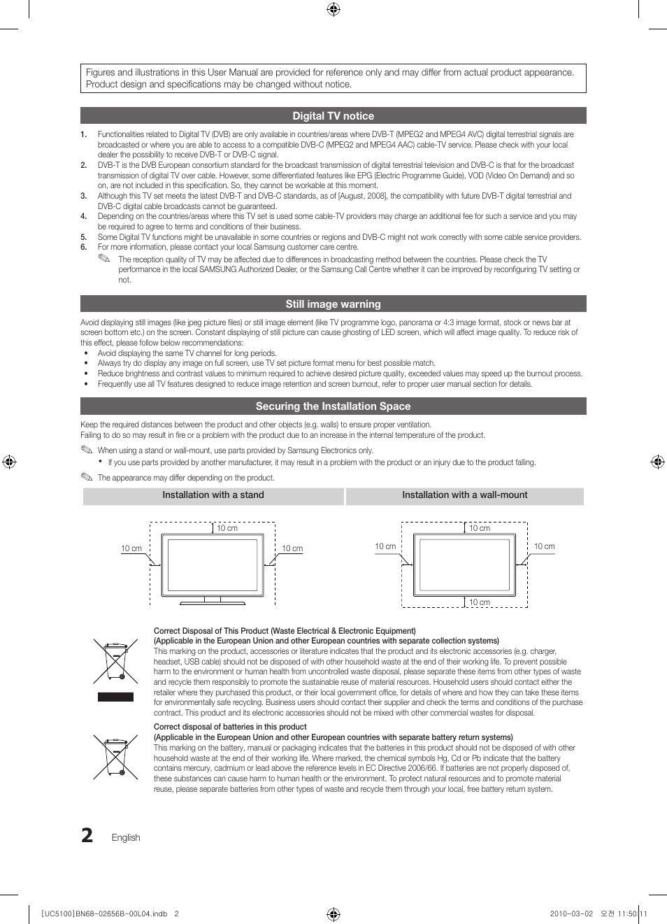 Samsung UE40C5100QW User Manual | Page 2 / 203