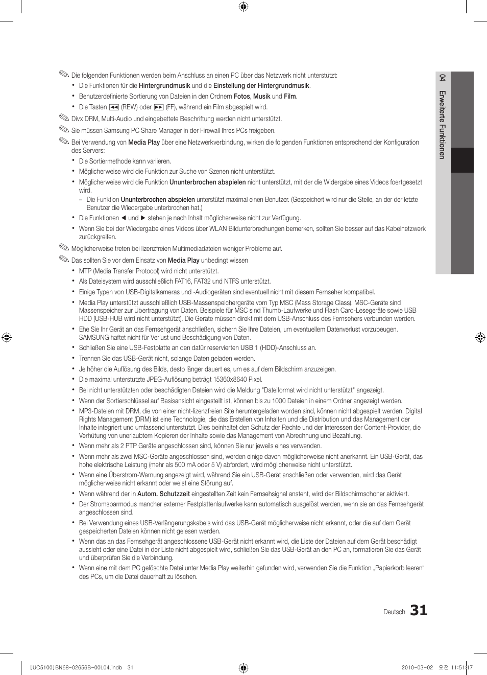 Samsung UE40C5100QW User Manual | Page 81 / 203