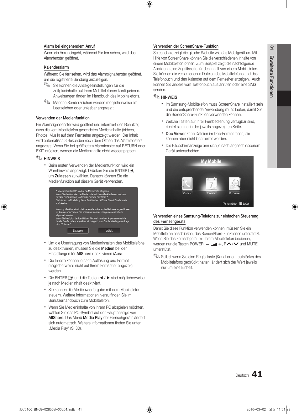 Samsung UE40C5100QW User Manual | Page 91 / 203