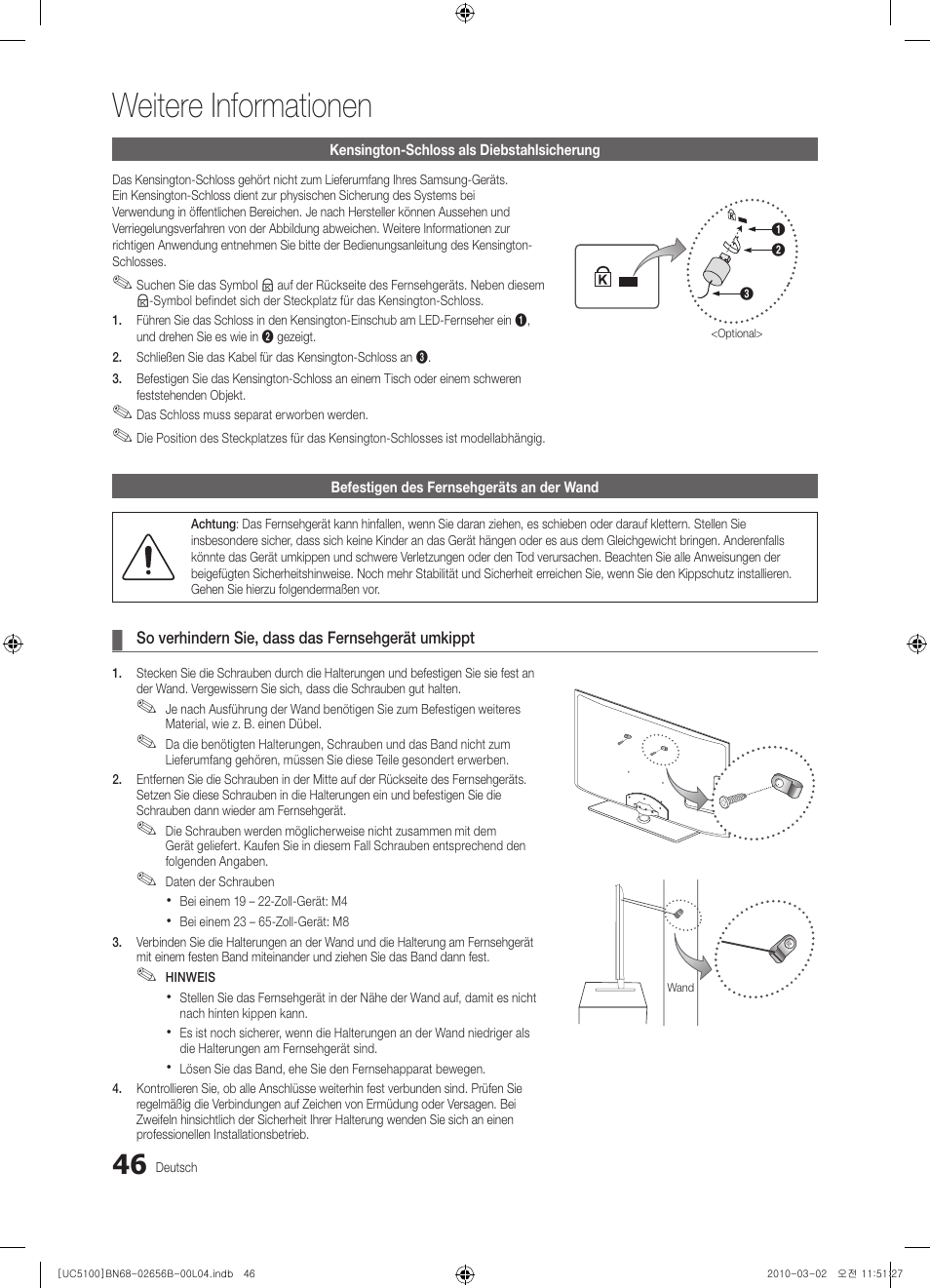 Weitere informationen | Samsung UE40C5100QW User Manual | Page 96 / 203