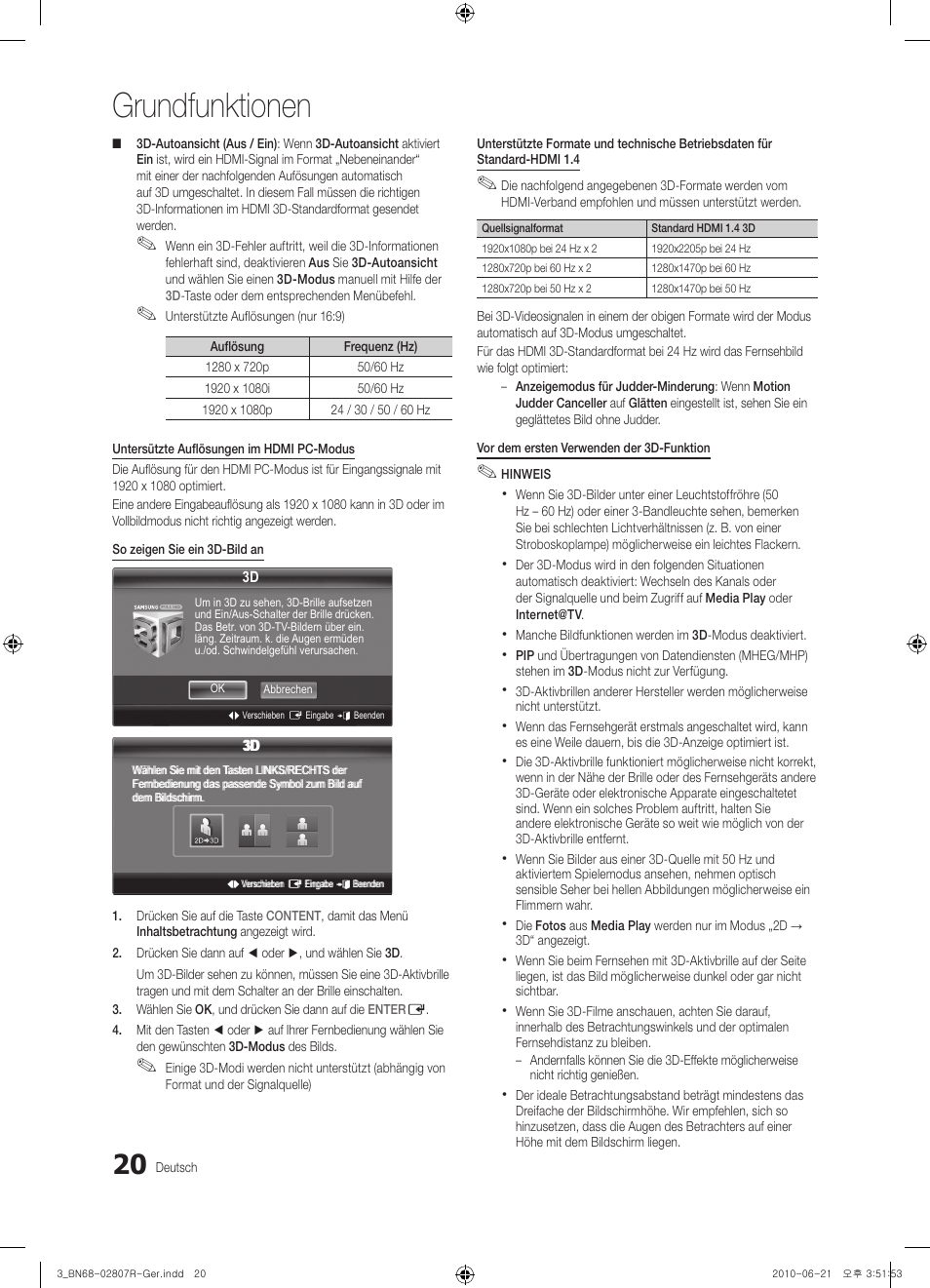 Grundfunktionen | Samsung PS50C6900YP User Manual | Page 146 / 190