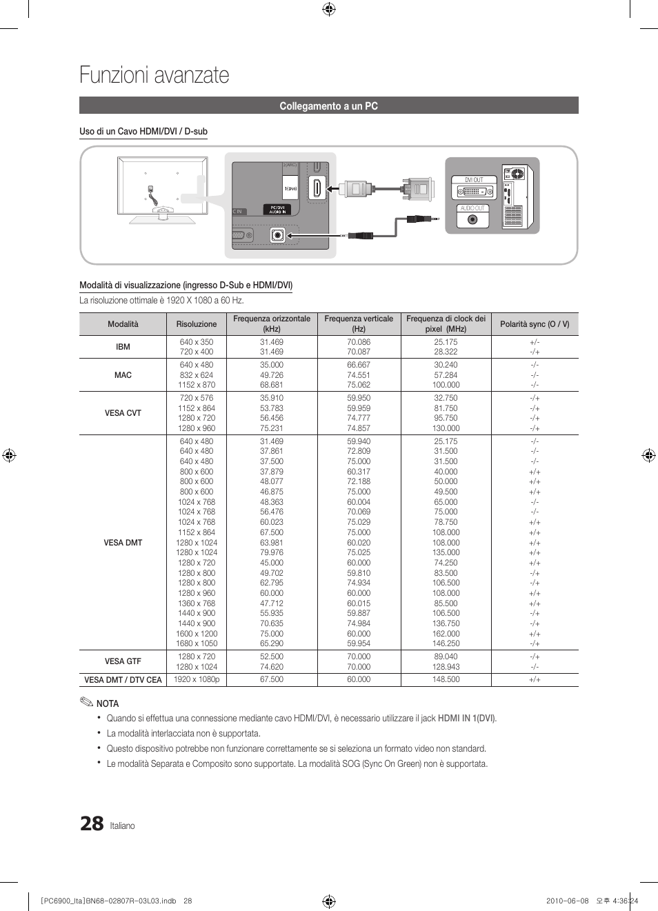 Funzioni avanzate | Samsung PS50C6900YP User Manual | Page 90 / 190