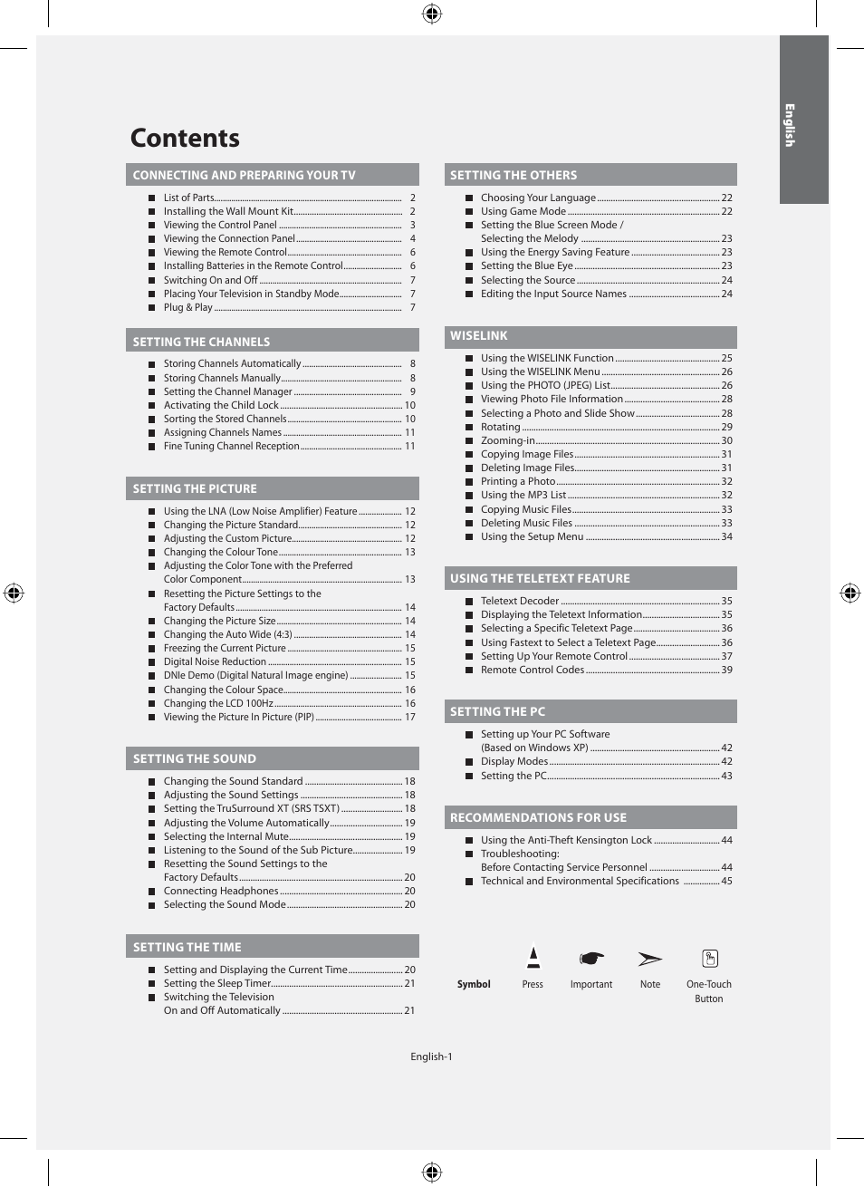 Samsung LE40M91B User Manual | Page 3 / 320