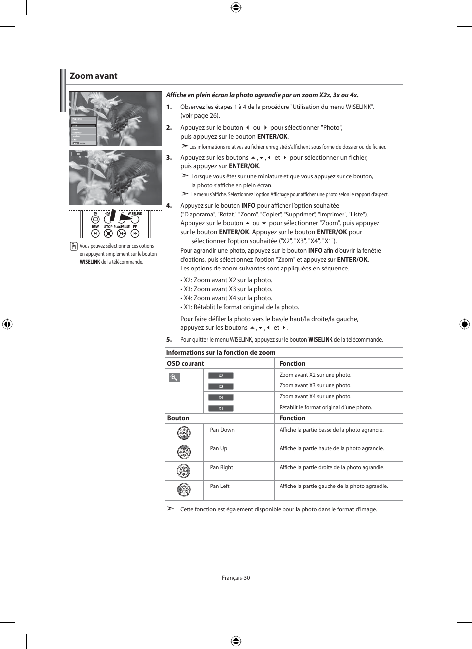 Zoom avant | Samsung LE40M91B User Manual | Page 77 / 320