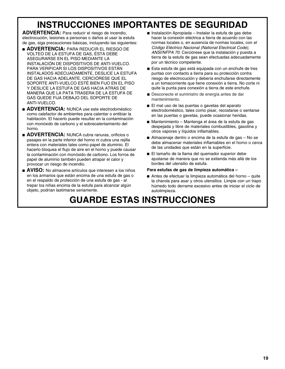 Amana AGR4422VDW User Manual | Page 19 / 32