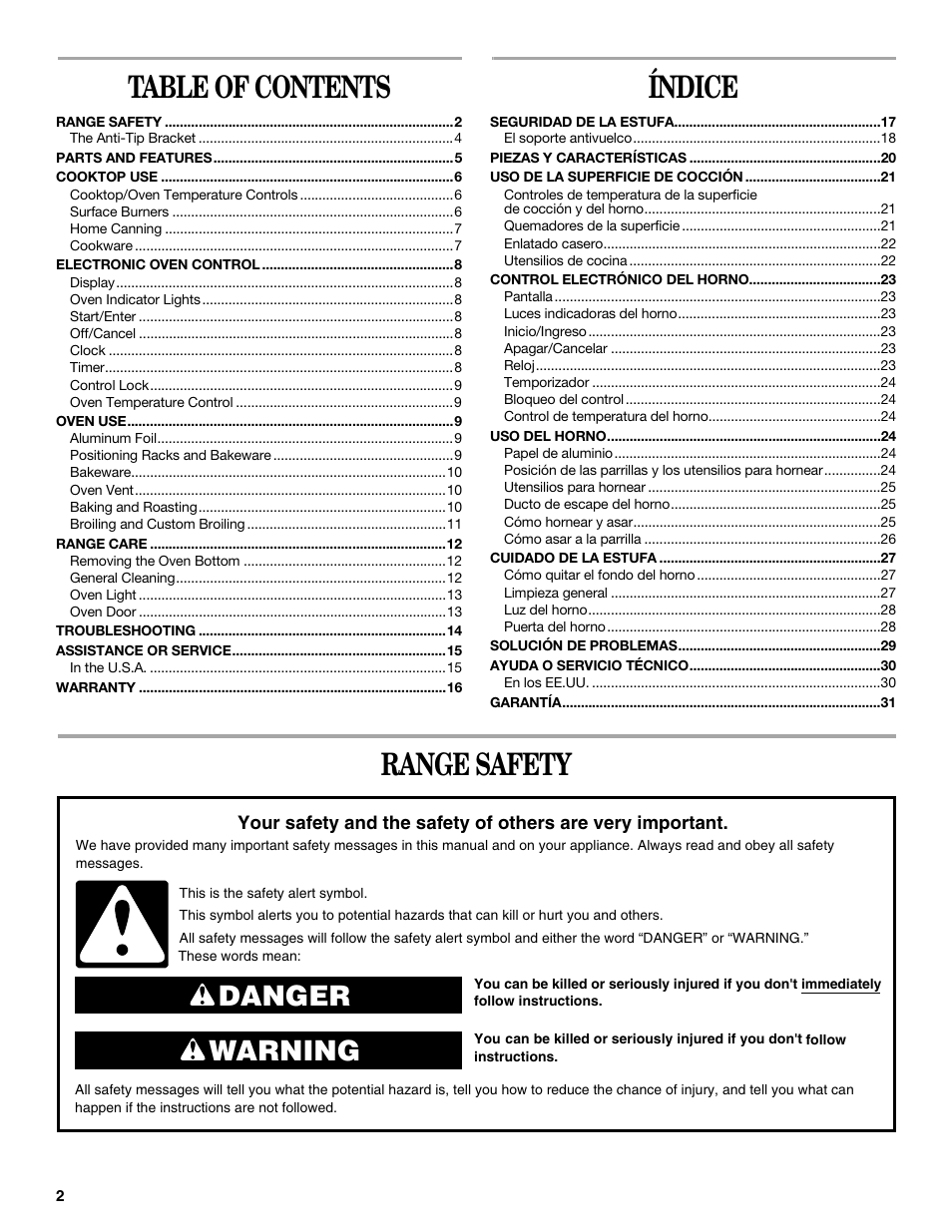 Amana AGR4422VDW User Manual | Page 2 / 32