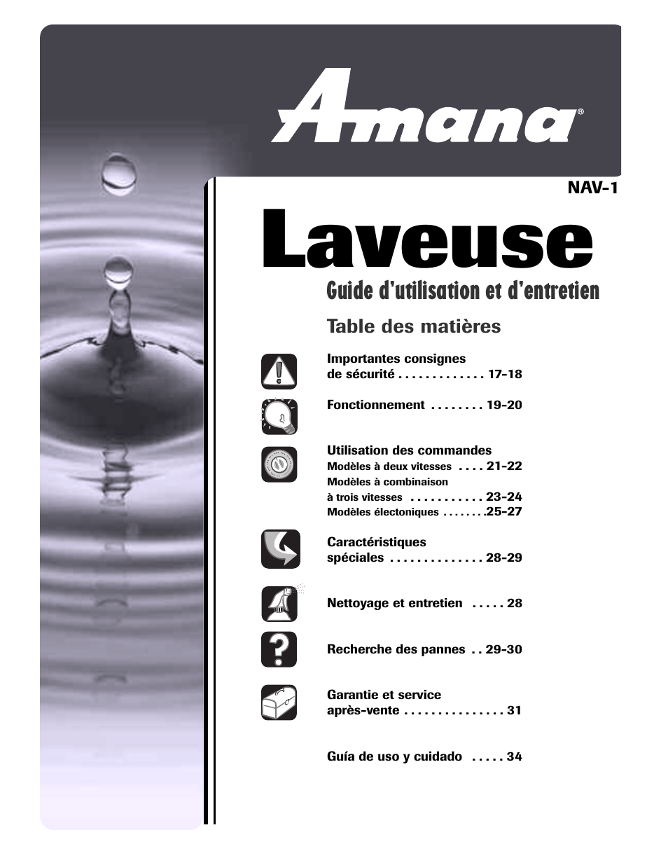 Amana NAV-1 User Manual | Page 17 / 52