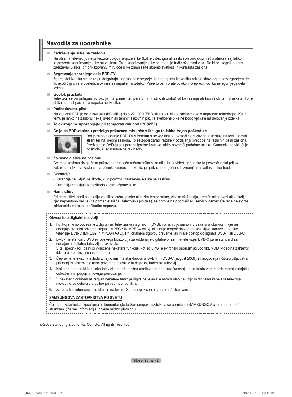Navodila za uporabnike | Samsung PS50B450B1W User Manual | Page 277 / 357