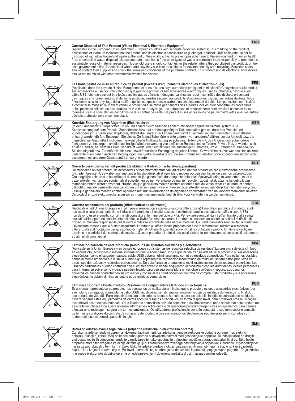 Samsung PS50B450B1W User Manual | Page 356 / 357