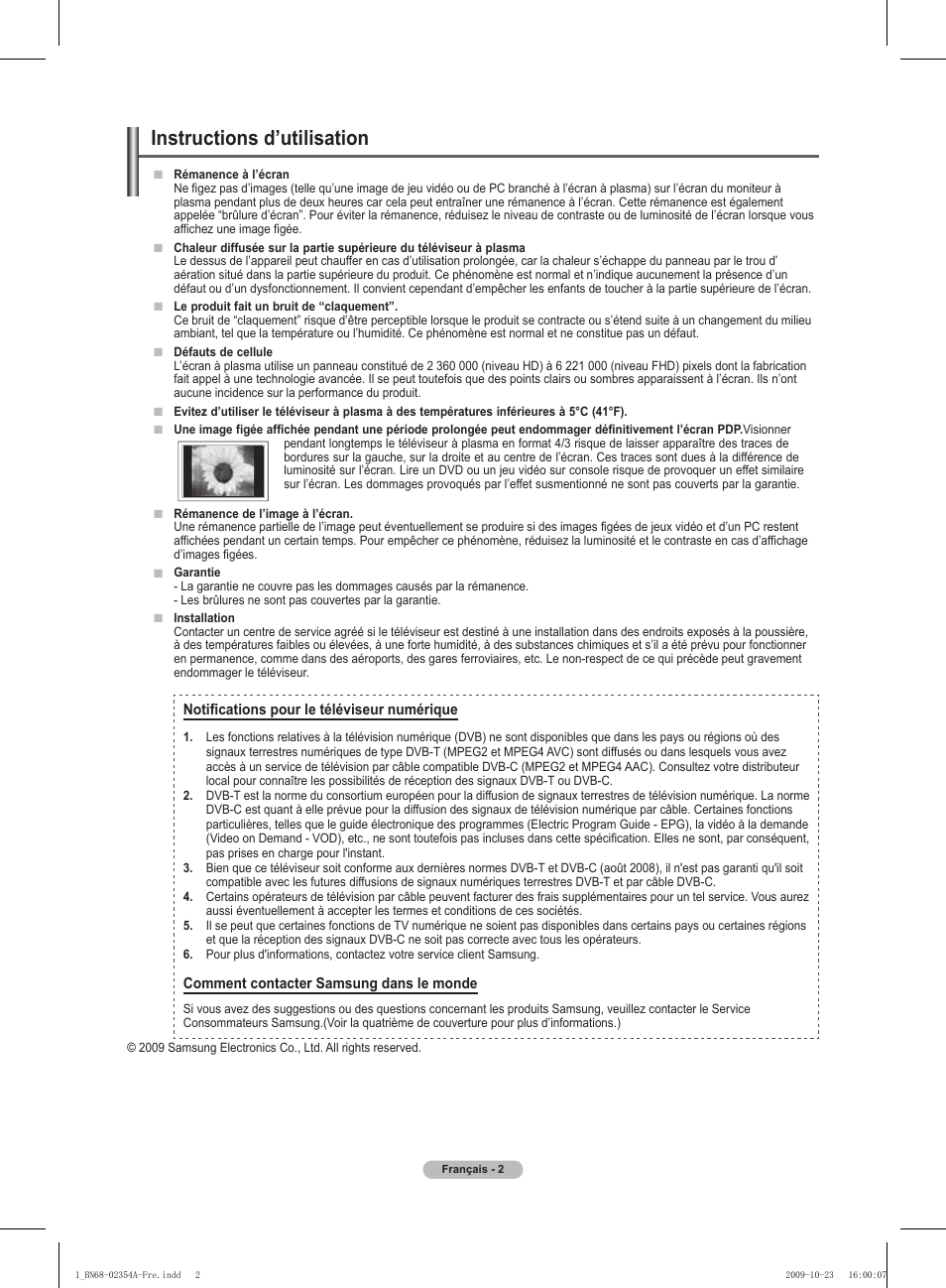 Instructions d’utilisation | Samsung PS50B450B1W User Manual | Page 42 / 357