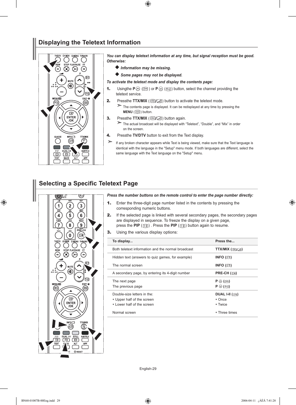 Displaying the teletext information | Samsung LE40R73BD User Manual | Page 31 / 107