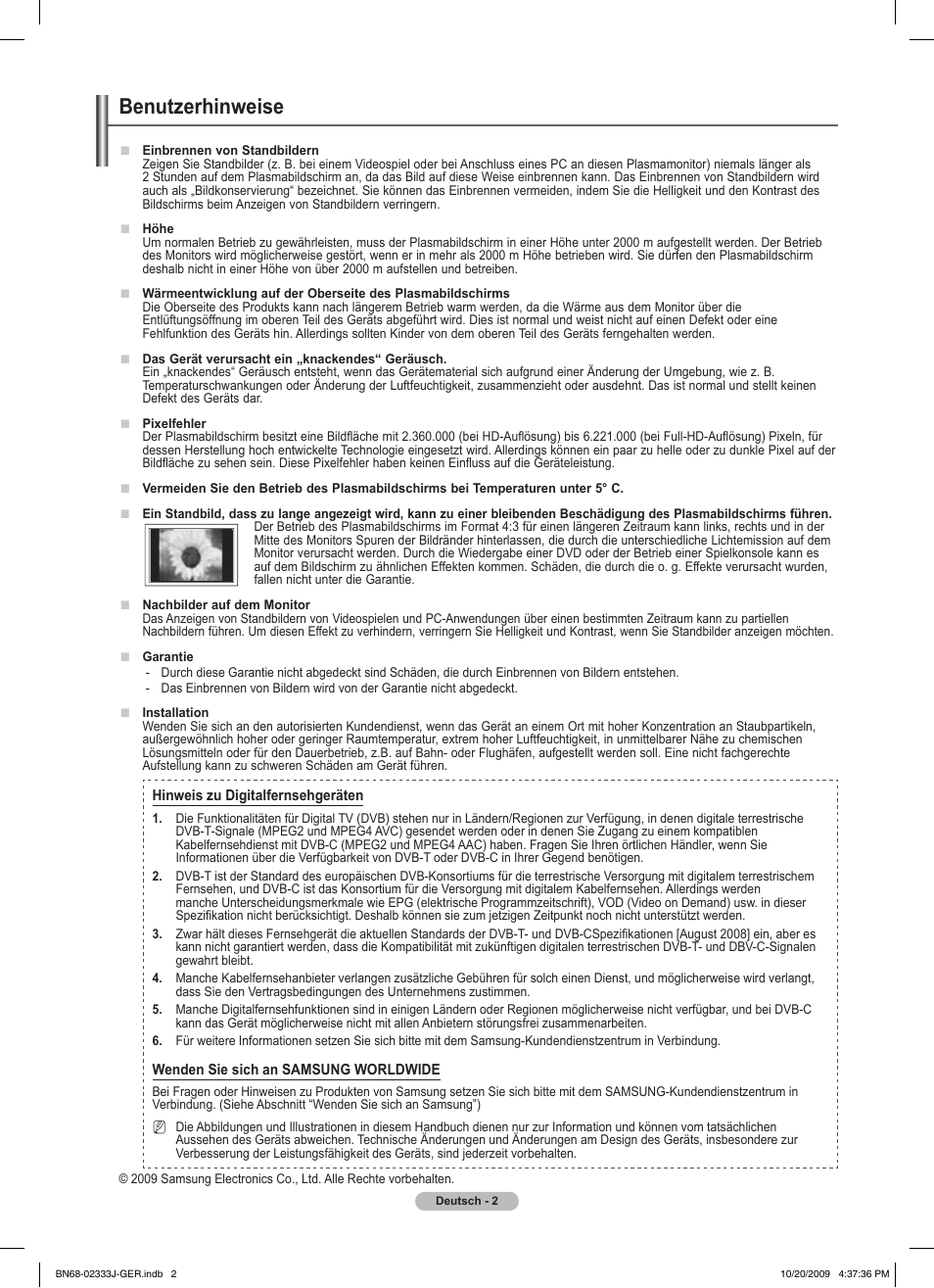 Benutzerhinweise | Samsung PS63B680T6W User Manual | Page 153 / 648