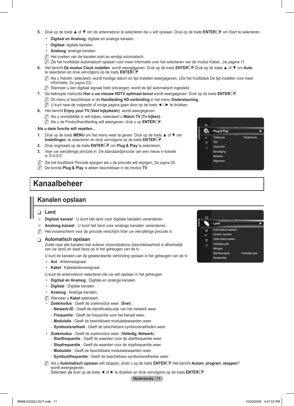 Kanaalbeheer, Kanalen opslaan | Samsung PS63B680T6W User Manual | Page 232 / 648