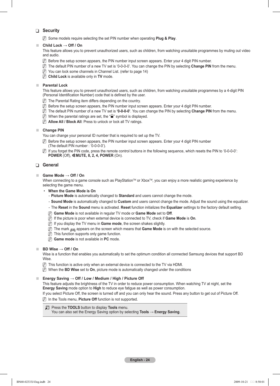 Samsung PS63B680T6W User Manual | Page 24 / 648