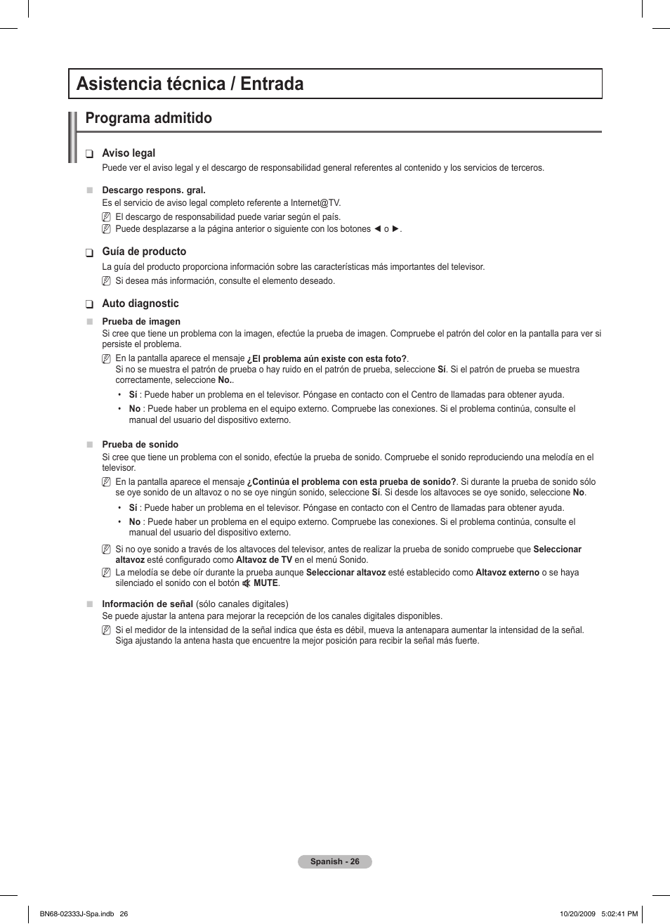 Asistencia técnica / entrada, Programa admitido | Samsung PS63B680T6W User Manual | Page 388 / 648