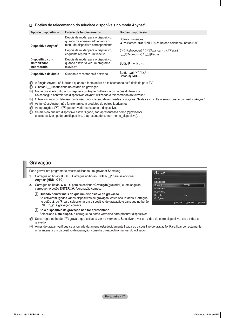 Gravação | Samsung PS63B680T6W User Manual | Page 479 / 648