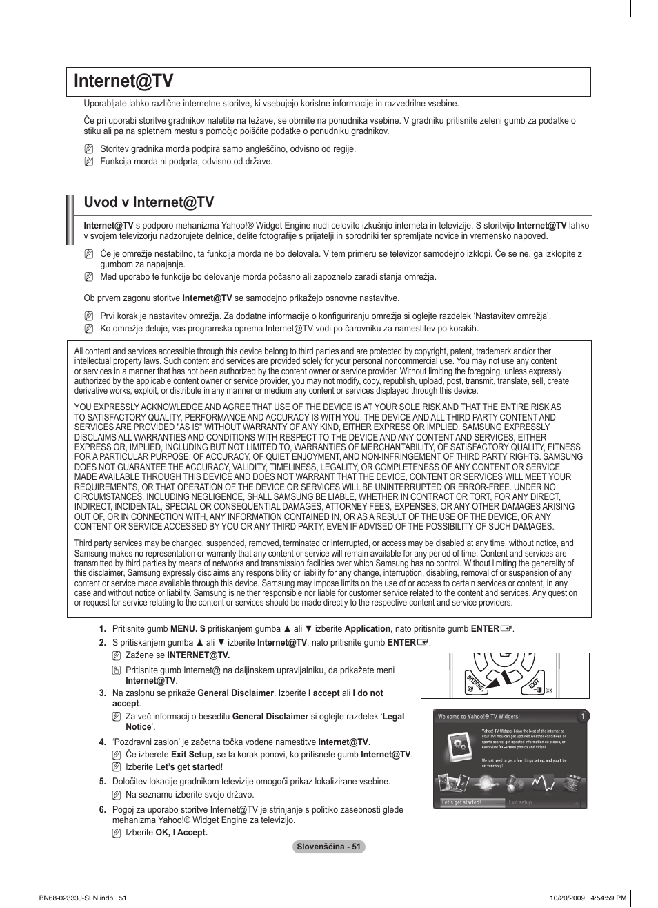 Internet@tv, Uvod v internet@tv | Samsung PS63B680T6W User Manual | Page 553 / 648