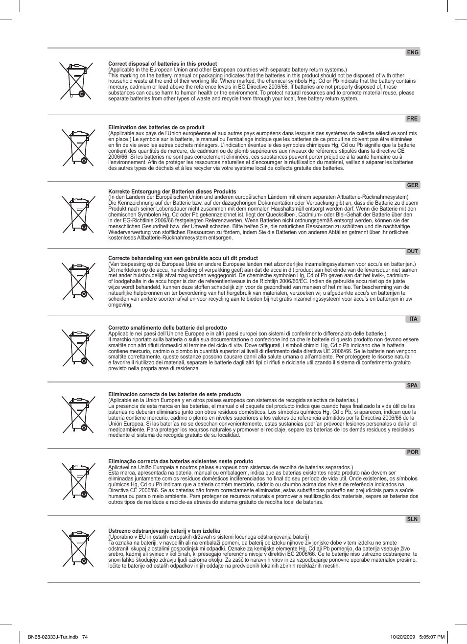 Samsung PS63B680T6W User Manual | Page 646 / 648
