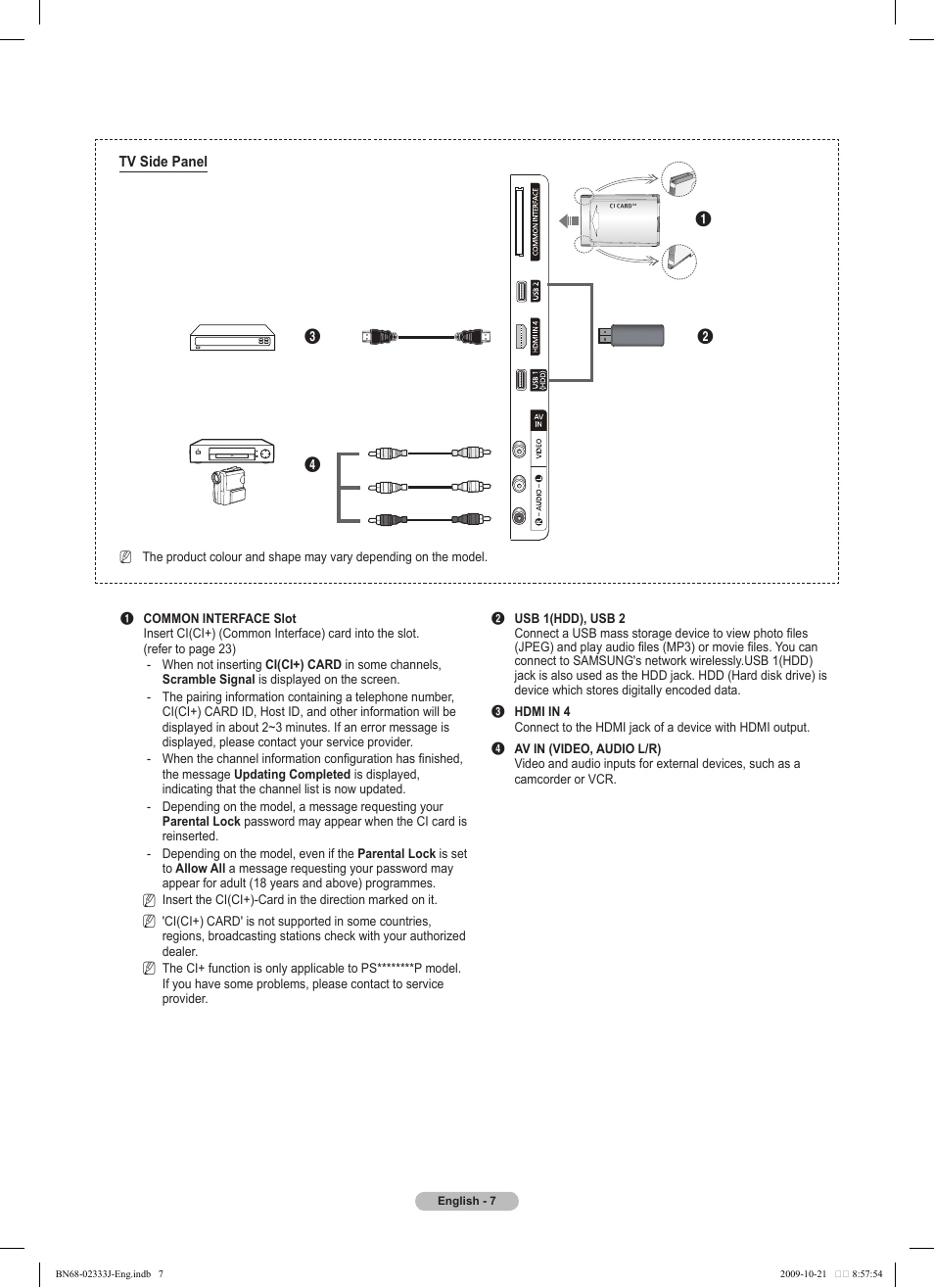 Samsung PS63B680T6W User Manual | Page 7 / 648