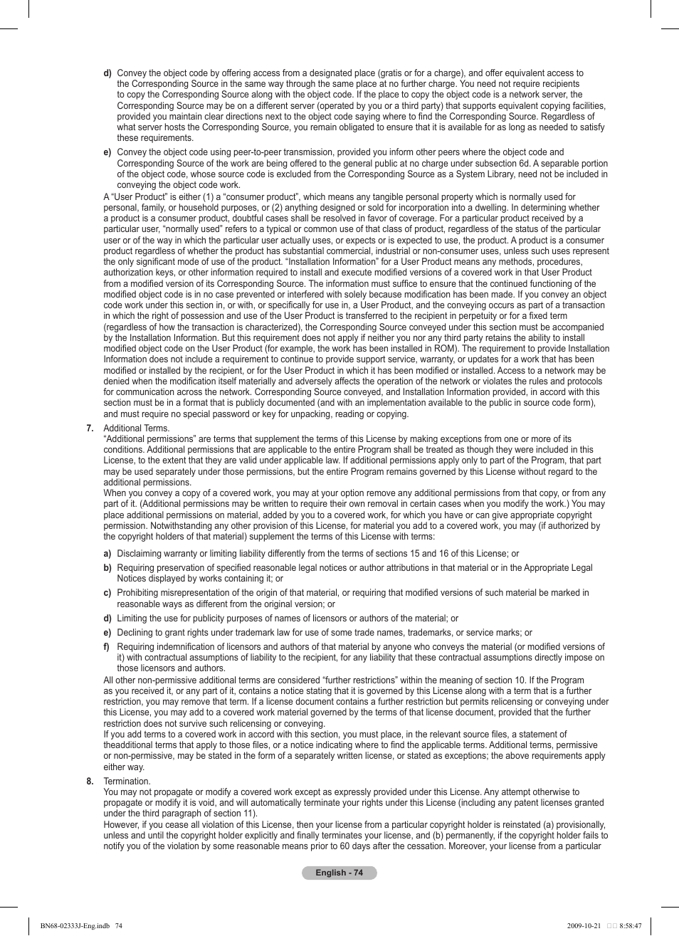 Samsung PS63B680T6W User Manual | Page 74 / 648