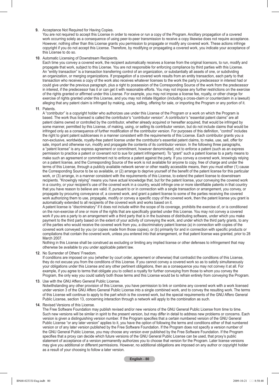 Samsung PS63B680T6W User Manual | Page 80 / 648
