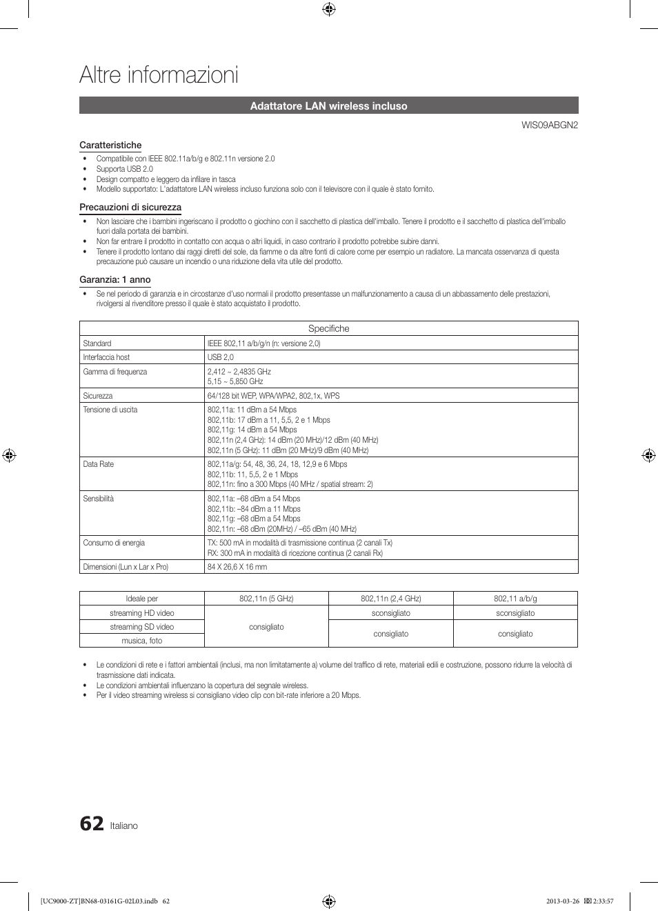 Altre informazioni | Samsung UE40C9000SP User Manual | Page 126 / 195
