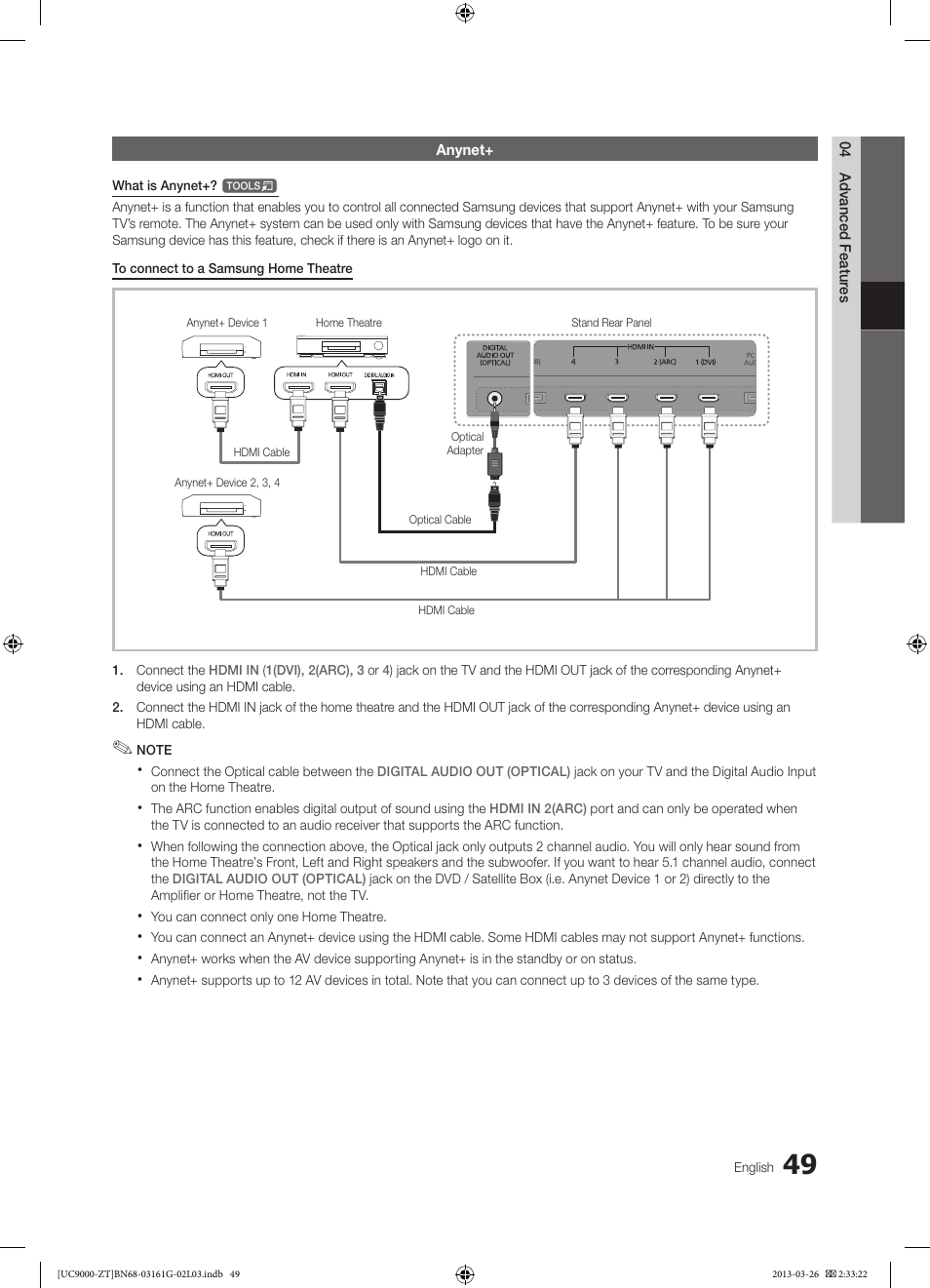 Samsung UE40C9000SP User Manual | Page 49 / 195