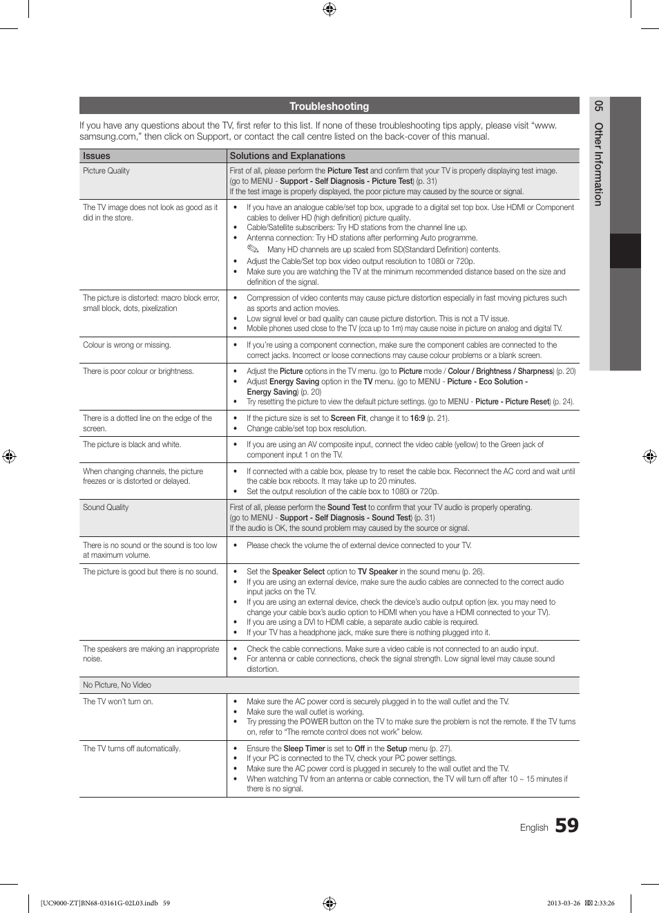 Samsung UE40C9000SP User Manual | Page 59 / 195