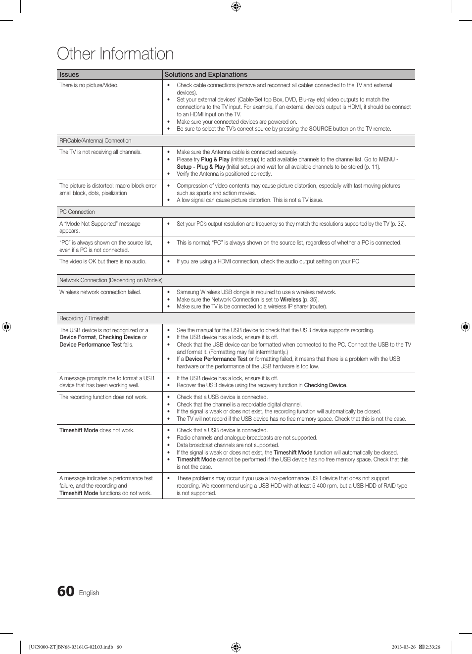 Other information | Samsung UE40C9000SP User Manual | Page 60 / 195