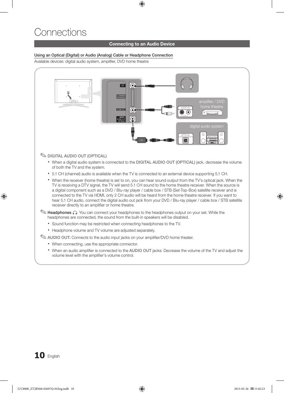 Connections | Samsung UE55C8000XP User Manual | Page 10 / 193