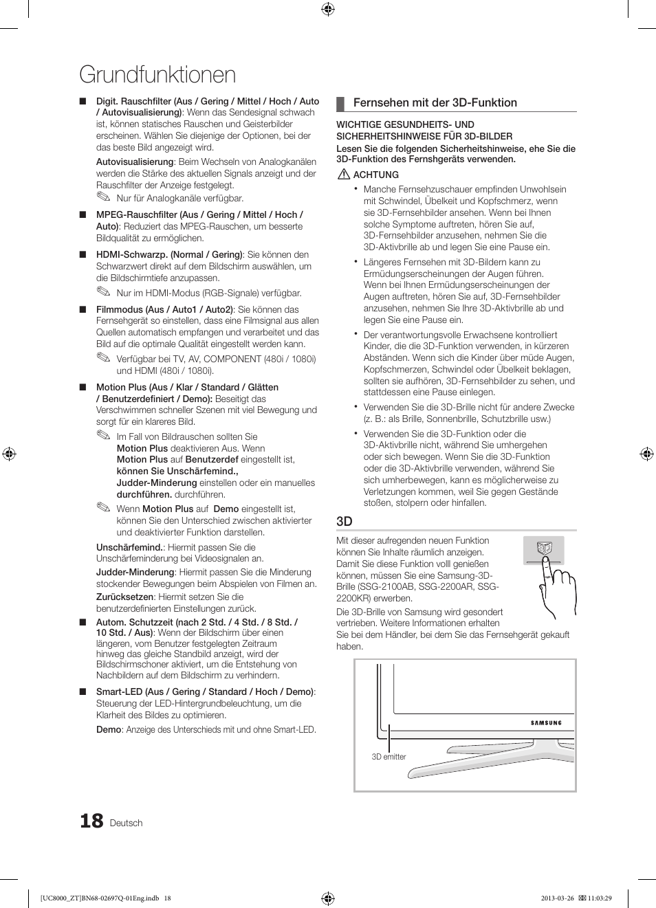 Grundfunktionen | Samsung UE55C8000XP User Manual | Page 146 / 193
