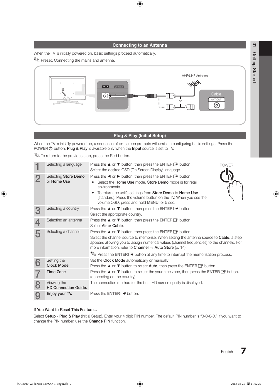 Samsung UE55C8000XP User Manual | Page 7 / 193