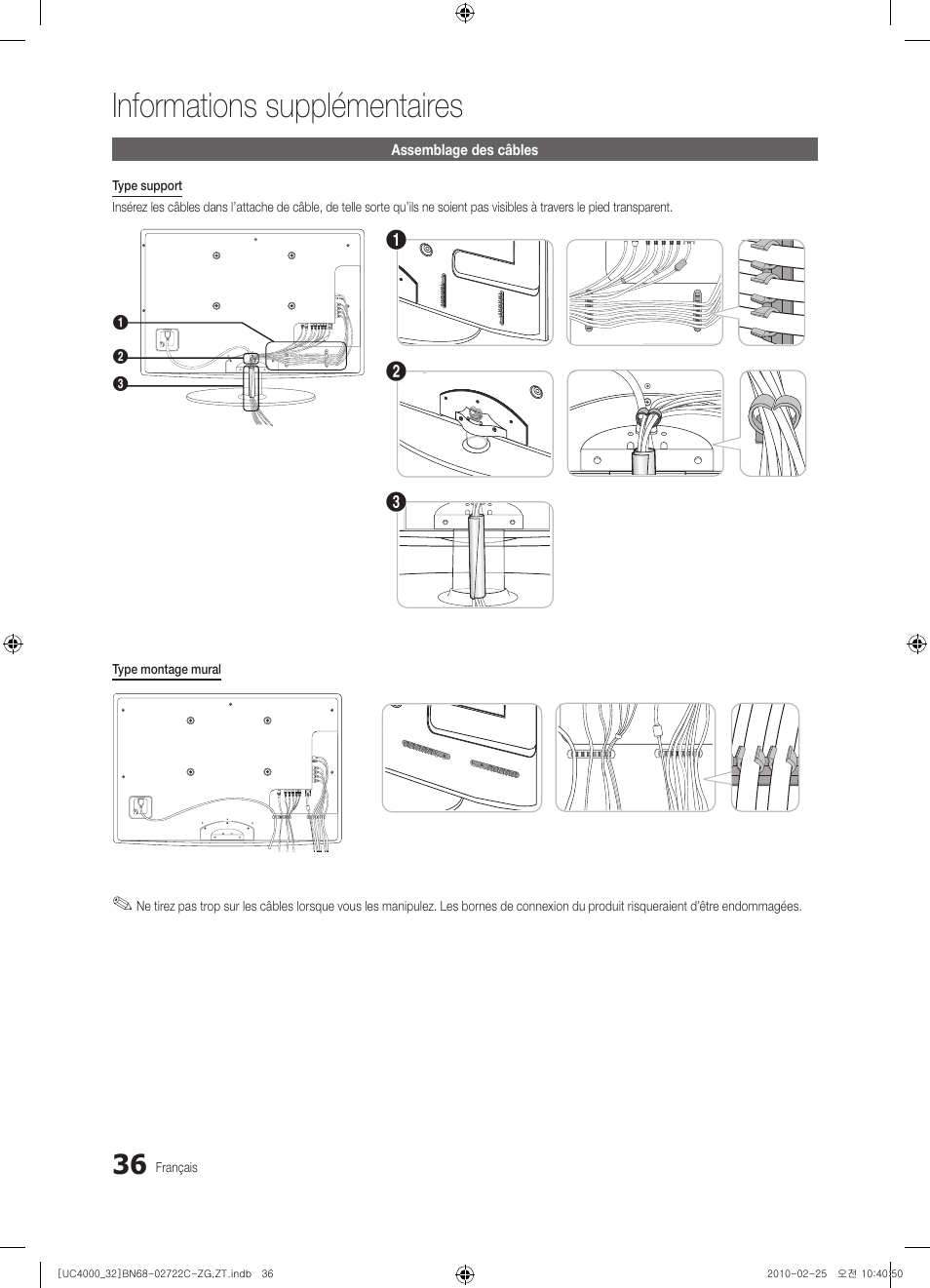 Informations supplémentaires | Samsung UE32C4000PW User Manual | Page 124 / 178