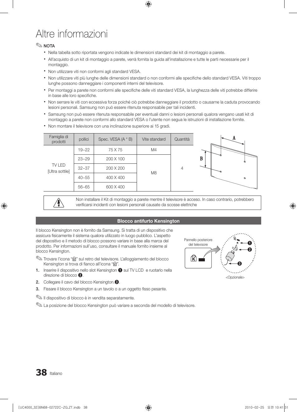 Altre informazioni | Samsung UE32C4000PW User Manual | Page 170 / 178